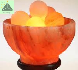 Đèn Đá Muối Himalaya Hình Bát 5 Khối Cầu